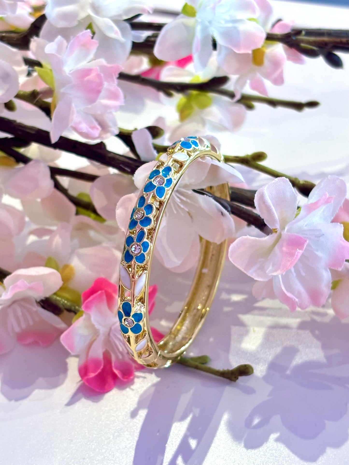 Bracelet Jonc Calyra Bleu Ciel
