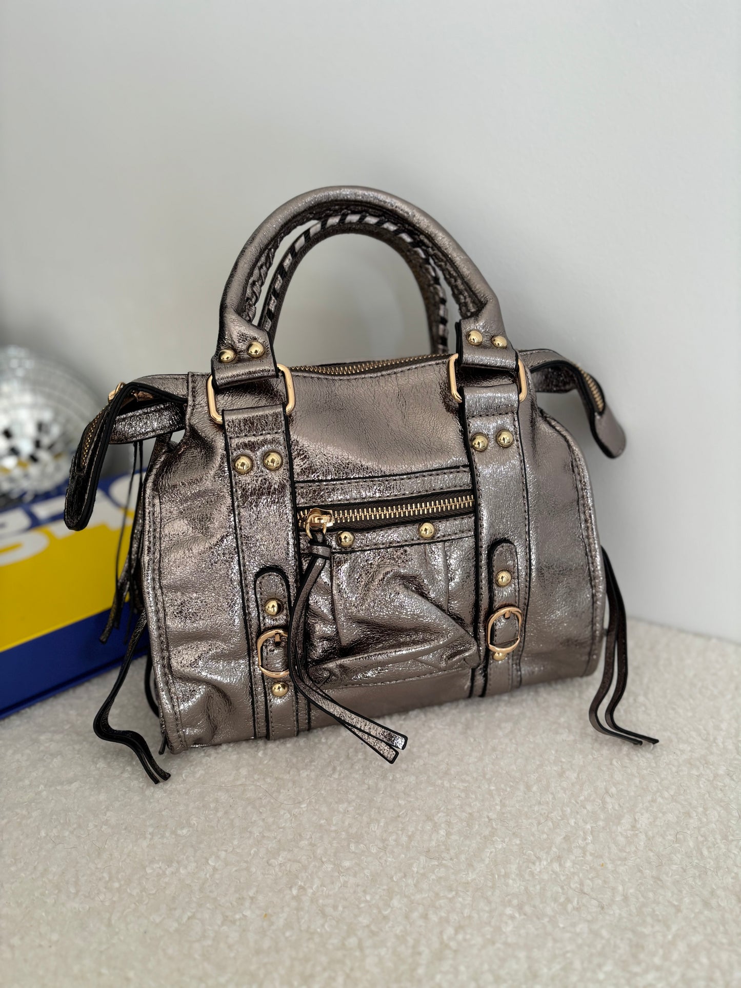 Petit sac Ciaga anthracite brillant