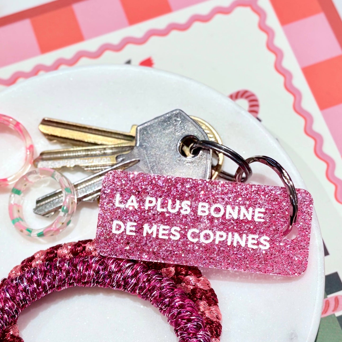 Porte clé à paillettes : la plus bonne de mes copines