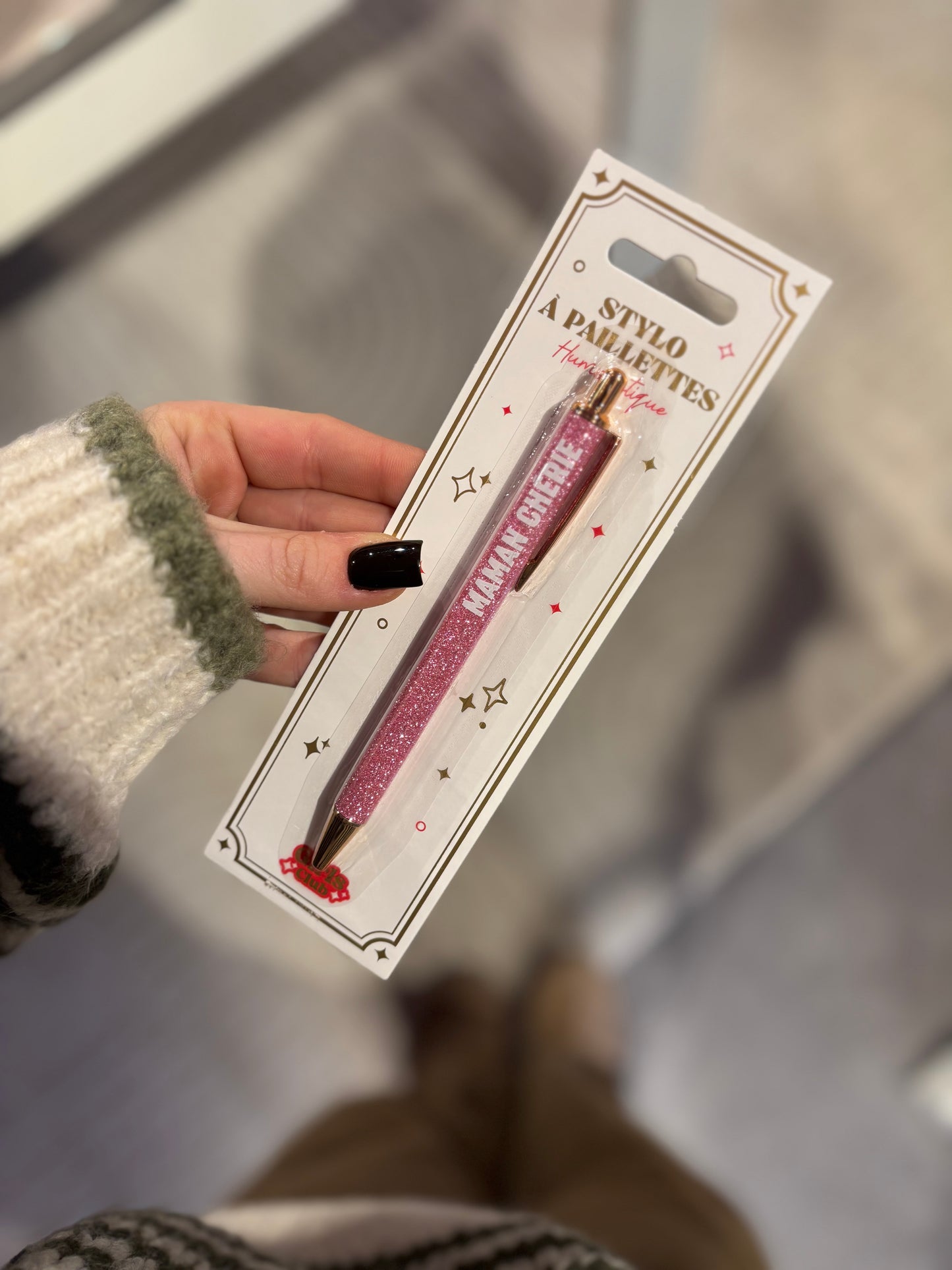 Bic à paillettes Maman chérie