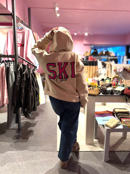 Sweat Capuche Ski Club différents coloris