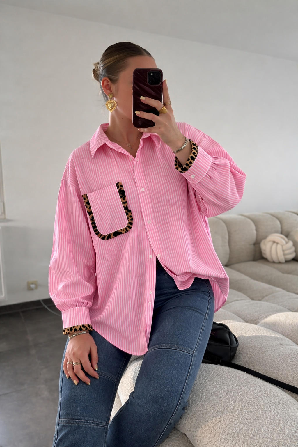 Chemise Leonie rose