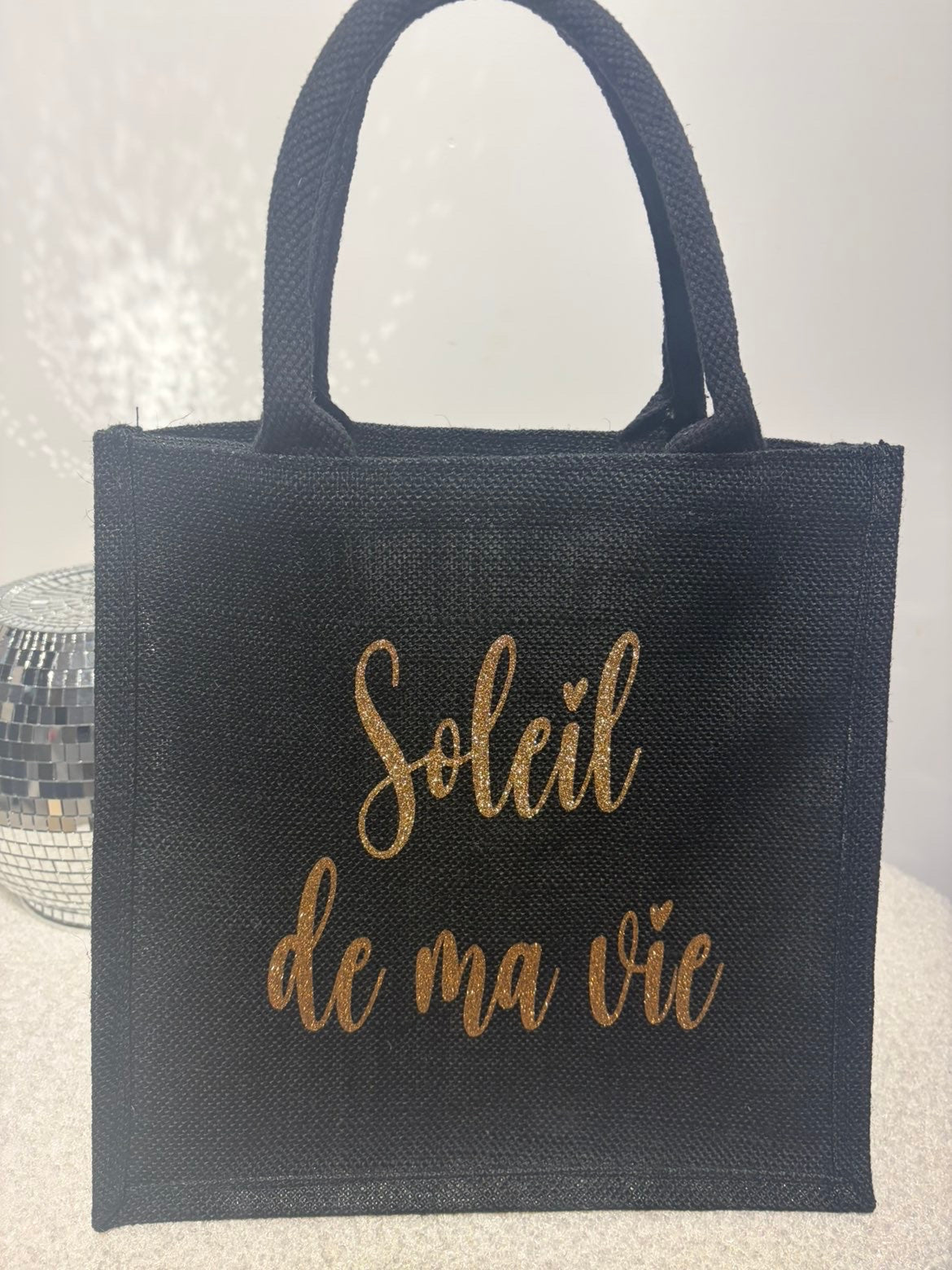 Sac en jute soleil de ma vie noir