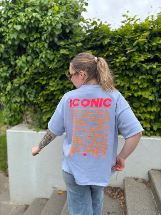 Sweat Iconic bleu manches courtes