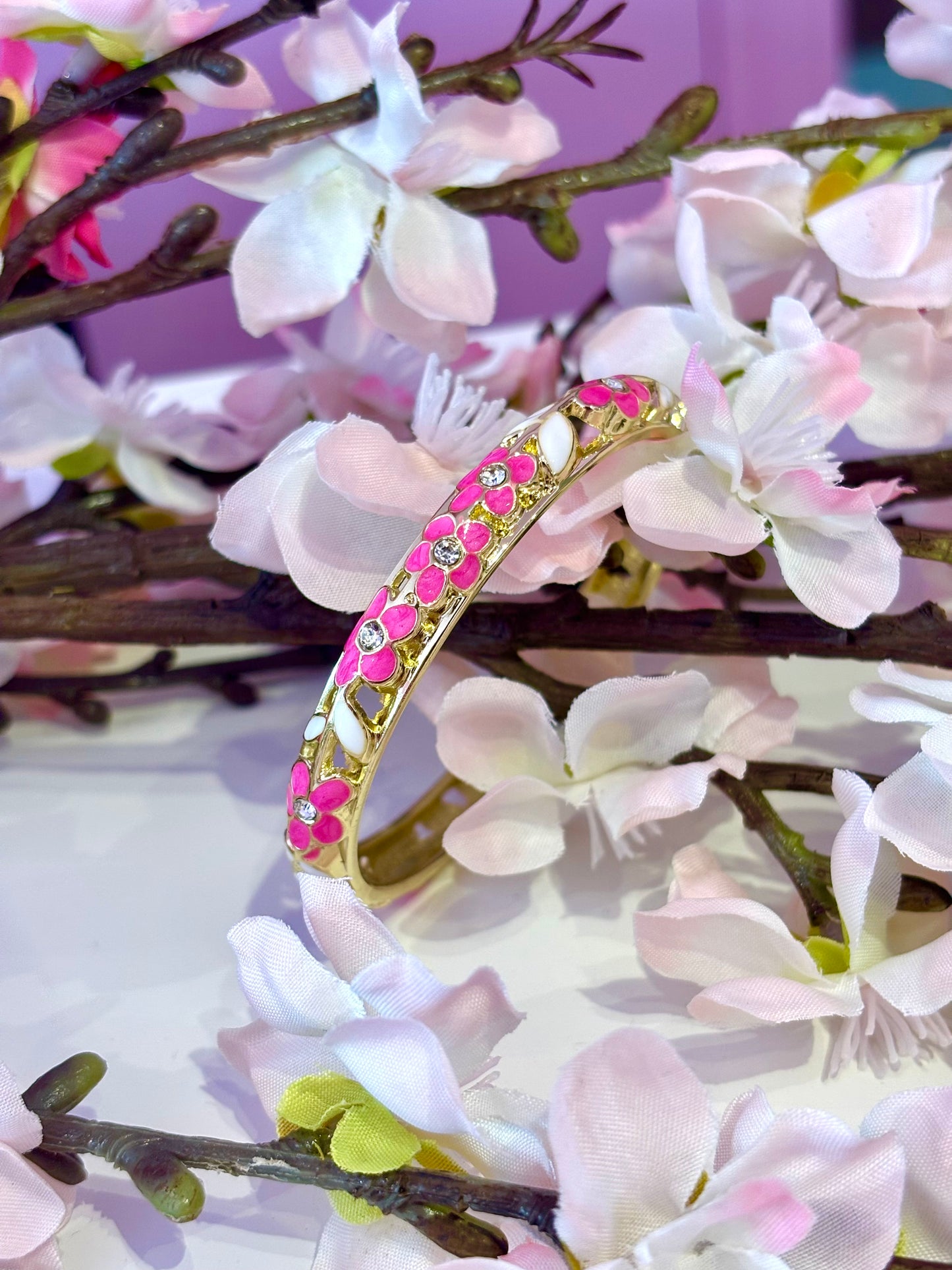 Bracelet Jonc Calyra Fushia