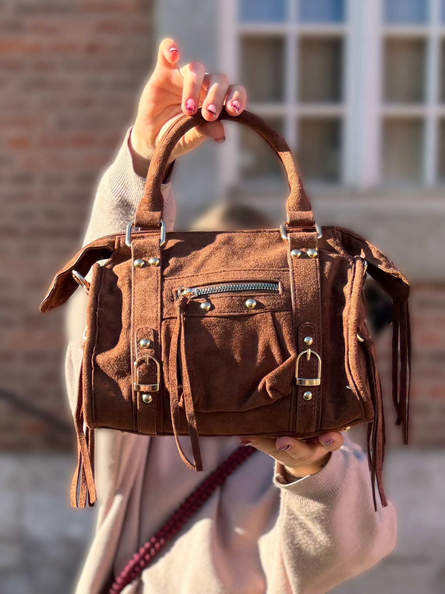 Petit sac Ciaga Suédine Camel