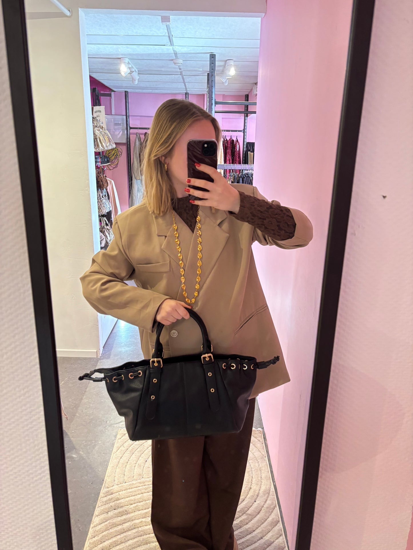 Sac Sana moyen mat Noir