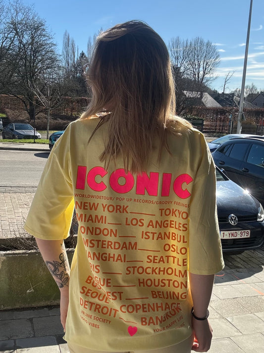 T shirt Iconic jaune