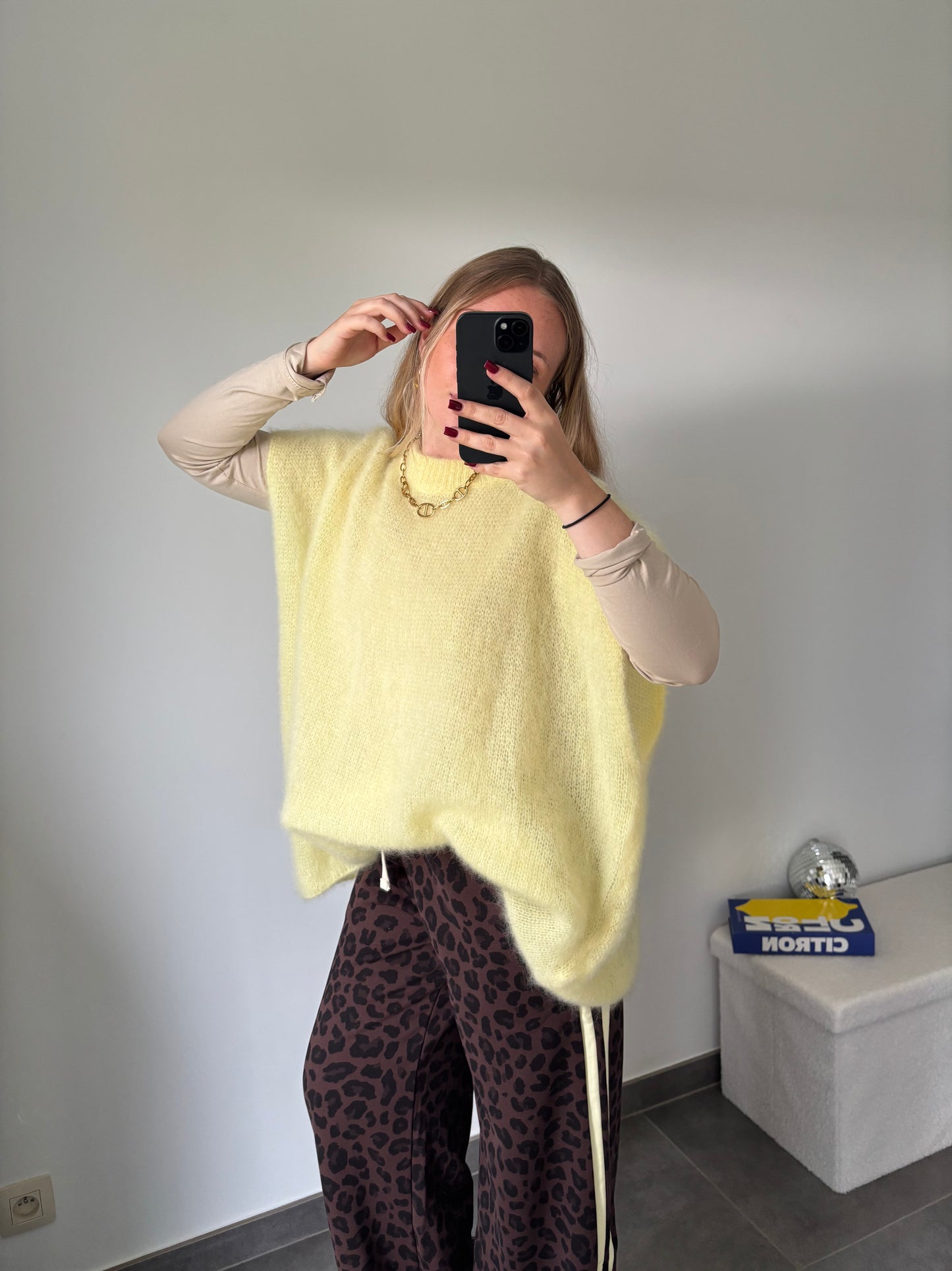 Pull Citron Mohair Jaune