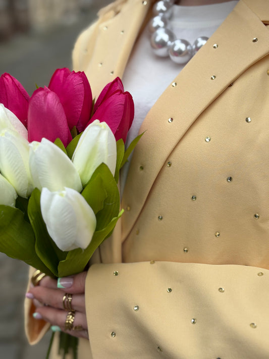 Blazer Soraya jaune Ă strass