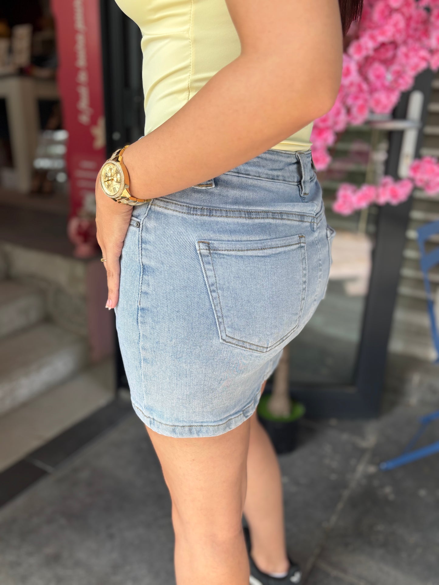 Jupe short en jean