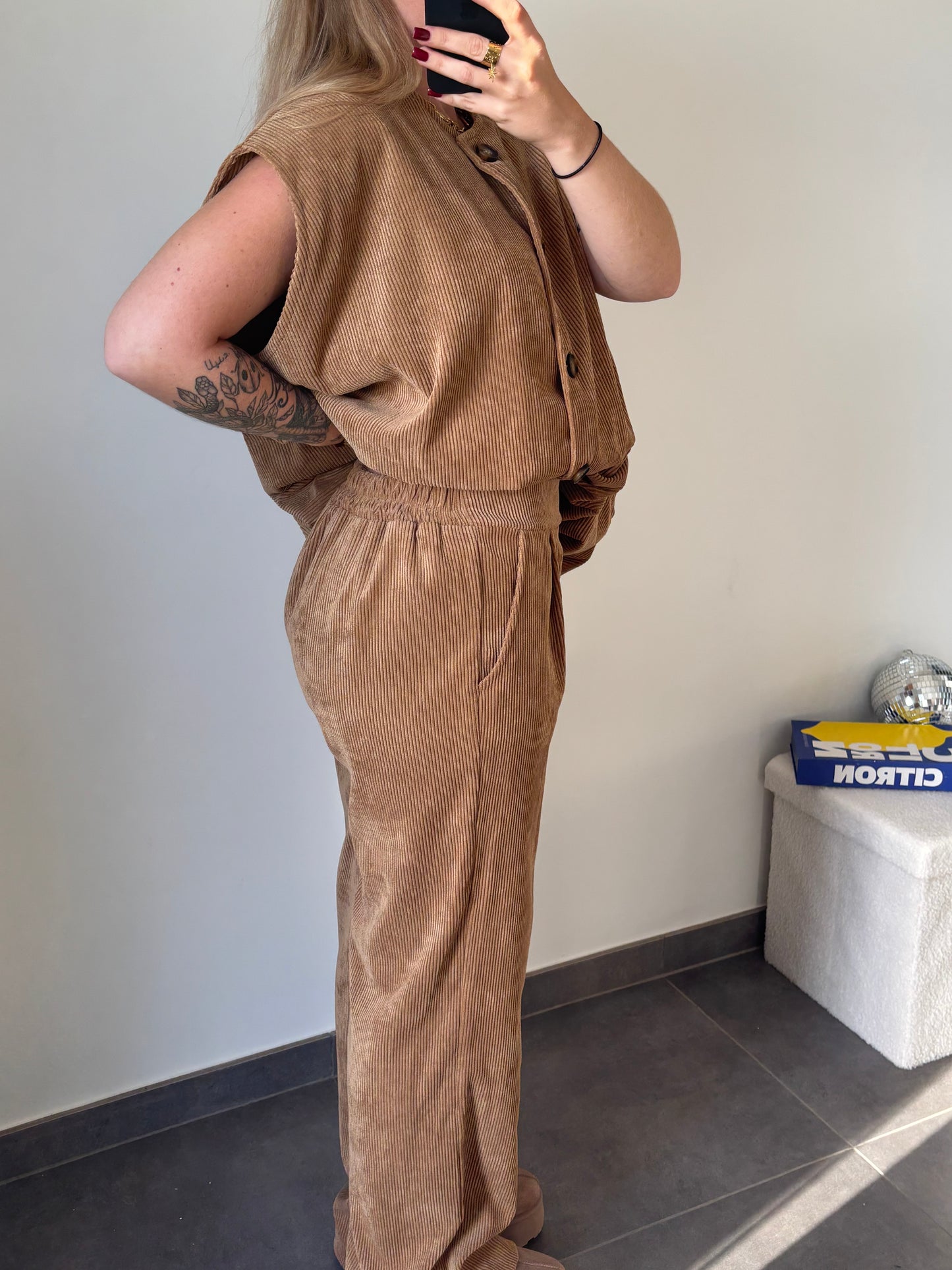 Pantalon Velours Camel