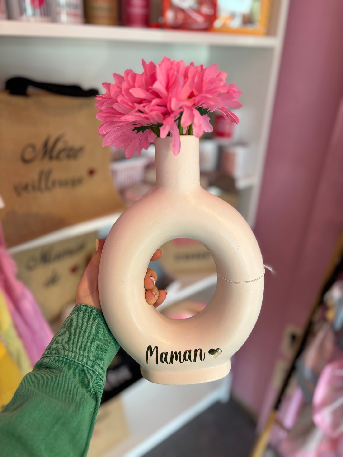Vase blanc maman