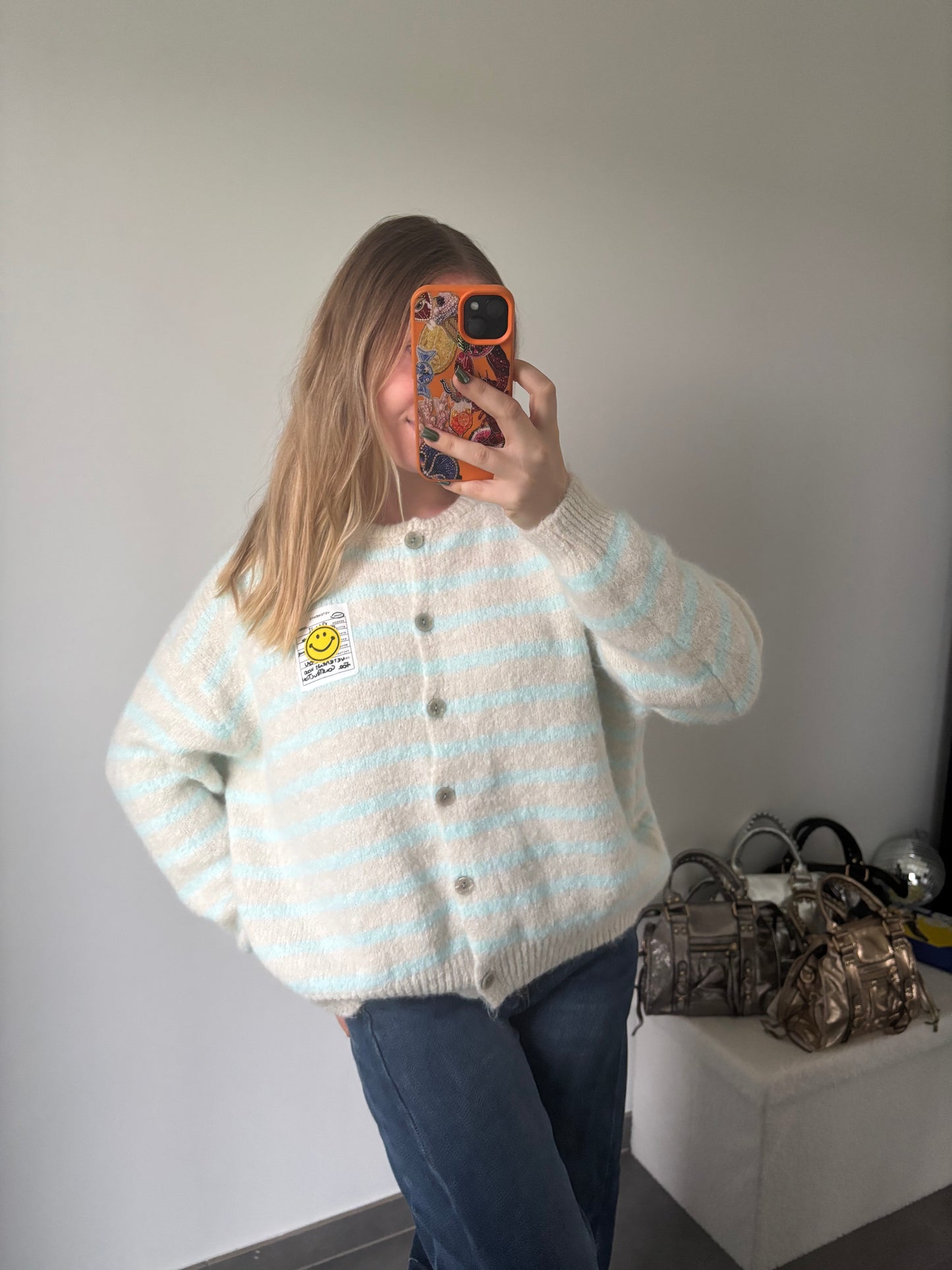 Gilet Smiley bleu ciel