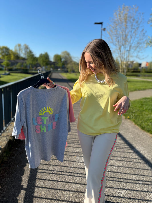 T-shirt let me shine diverses couleurs