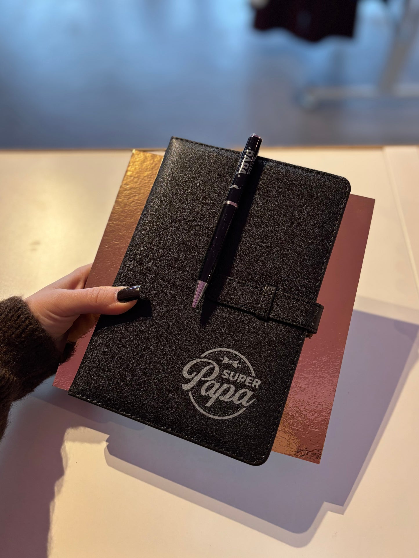 Carnet et bic Super Papa