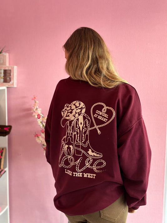 Sweat Cowgirl bordeaux