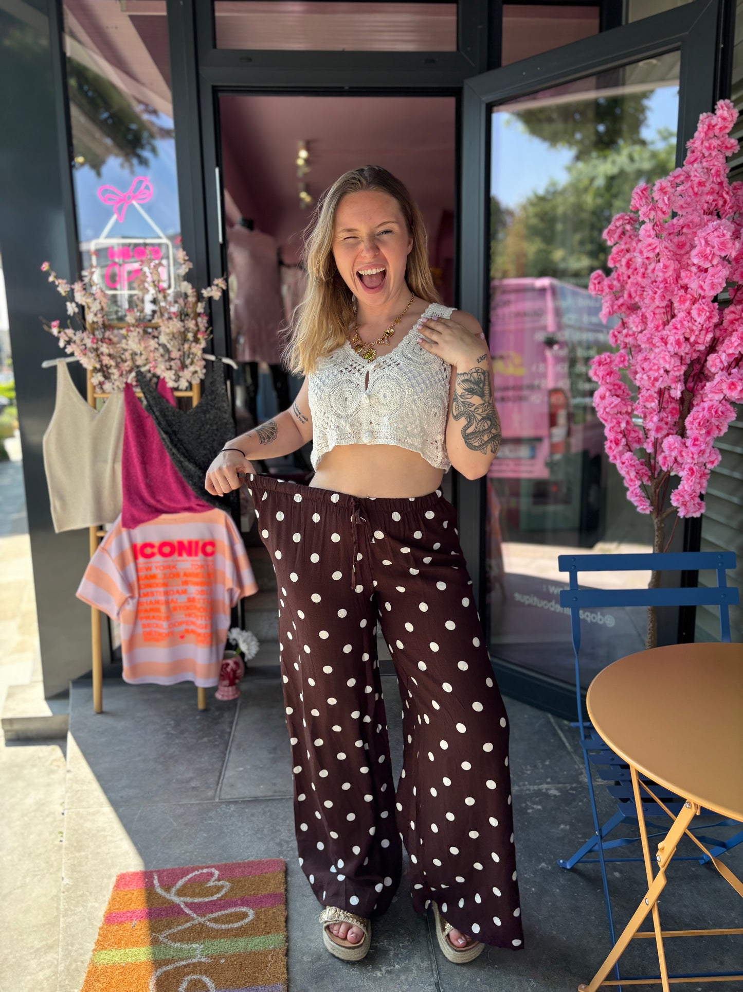 Pantalon Ă pois choco