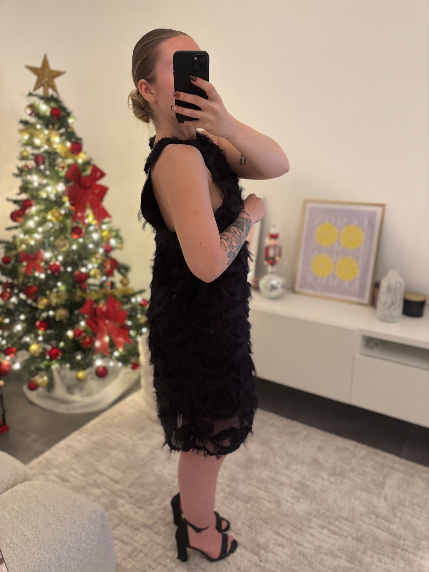 Robe à volants noire