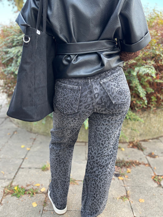 Jean Kate léopard strass