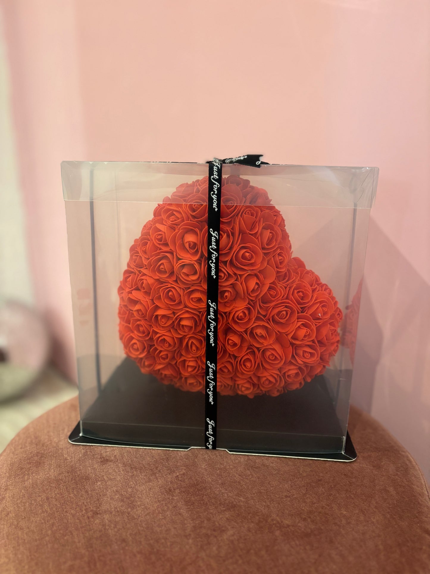 CĆur en fleurs rouges