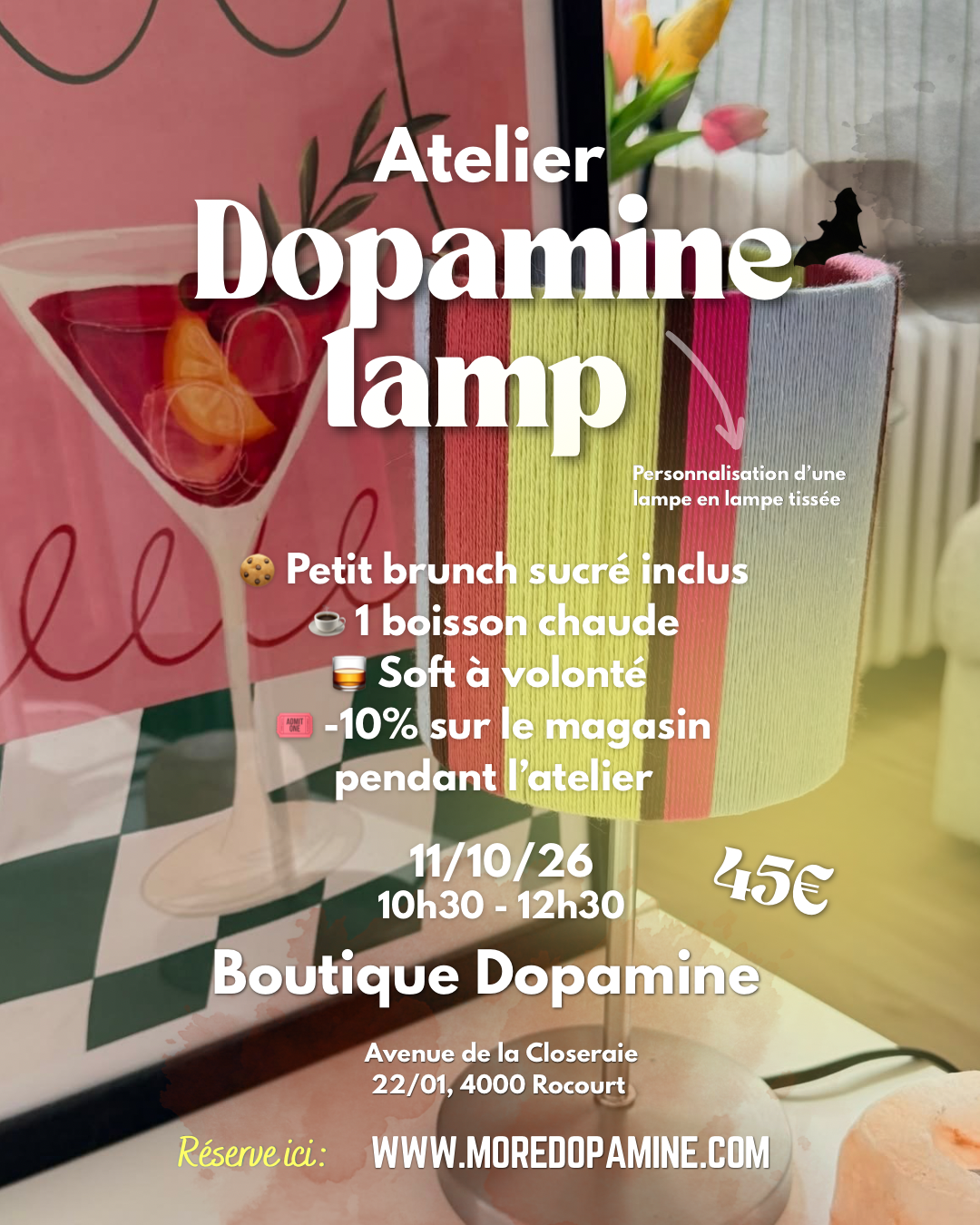 Dopamine immersive expérience : Personnalisation d’une lampe tissée 🤎✨