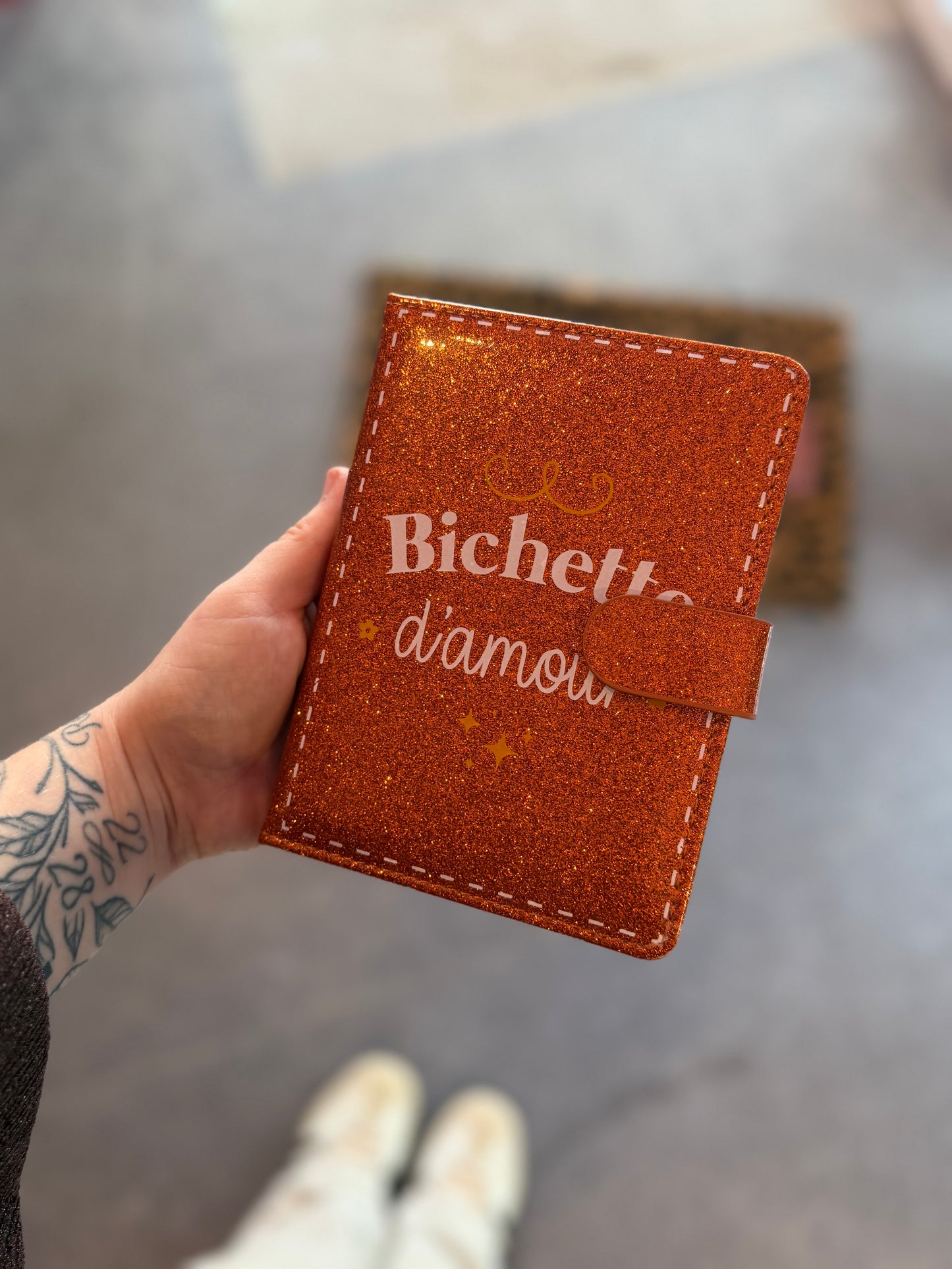 Carnet à paillettes bichette d’amour