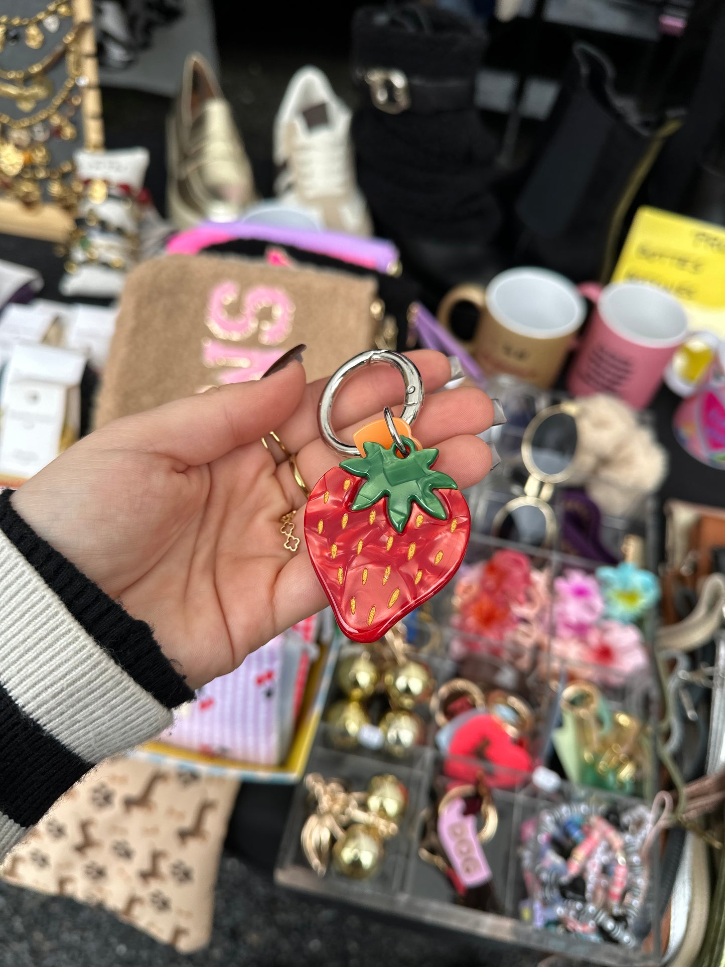 Porte clé fraise