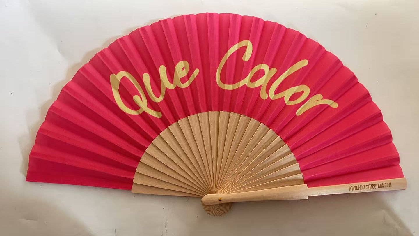 Éventail que calor rose