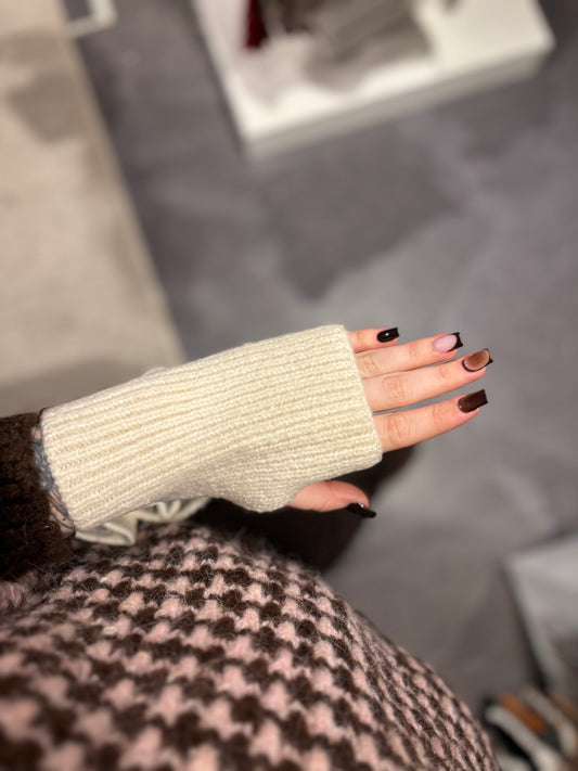 Gants mitaine 3 en 1 beige