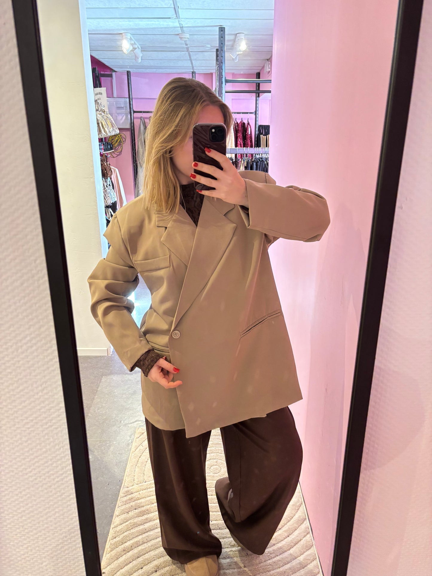 Blazer asymétrique Oversize taupe