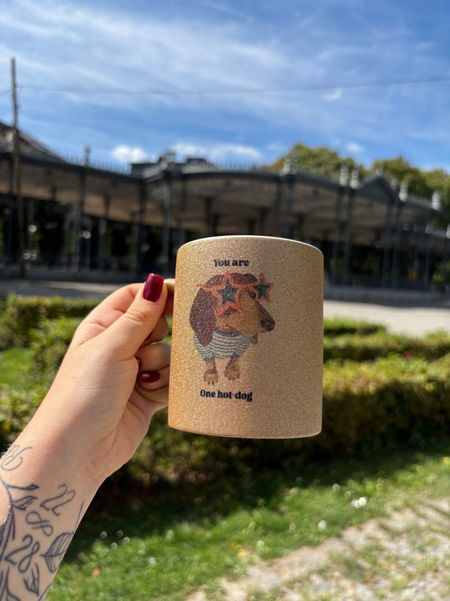 Mug Teckel dorée