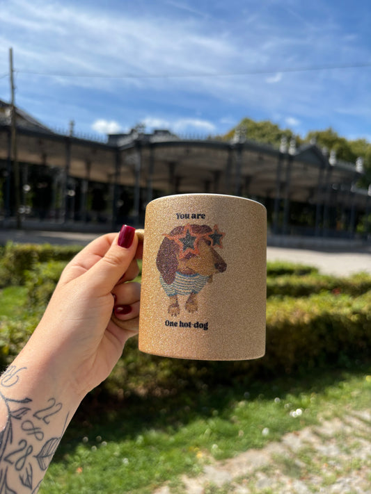 Mug Teckel dorée