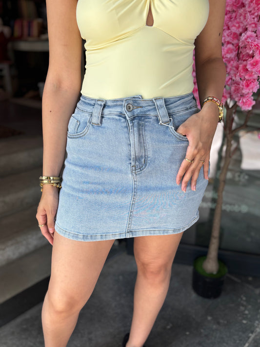 Jupe short en jean