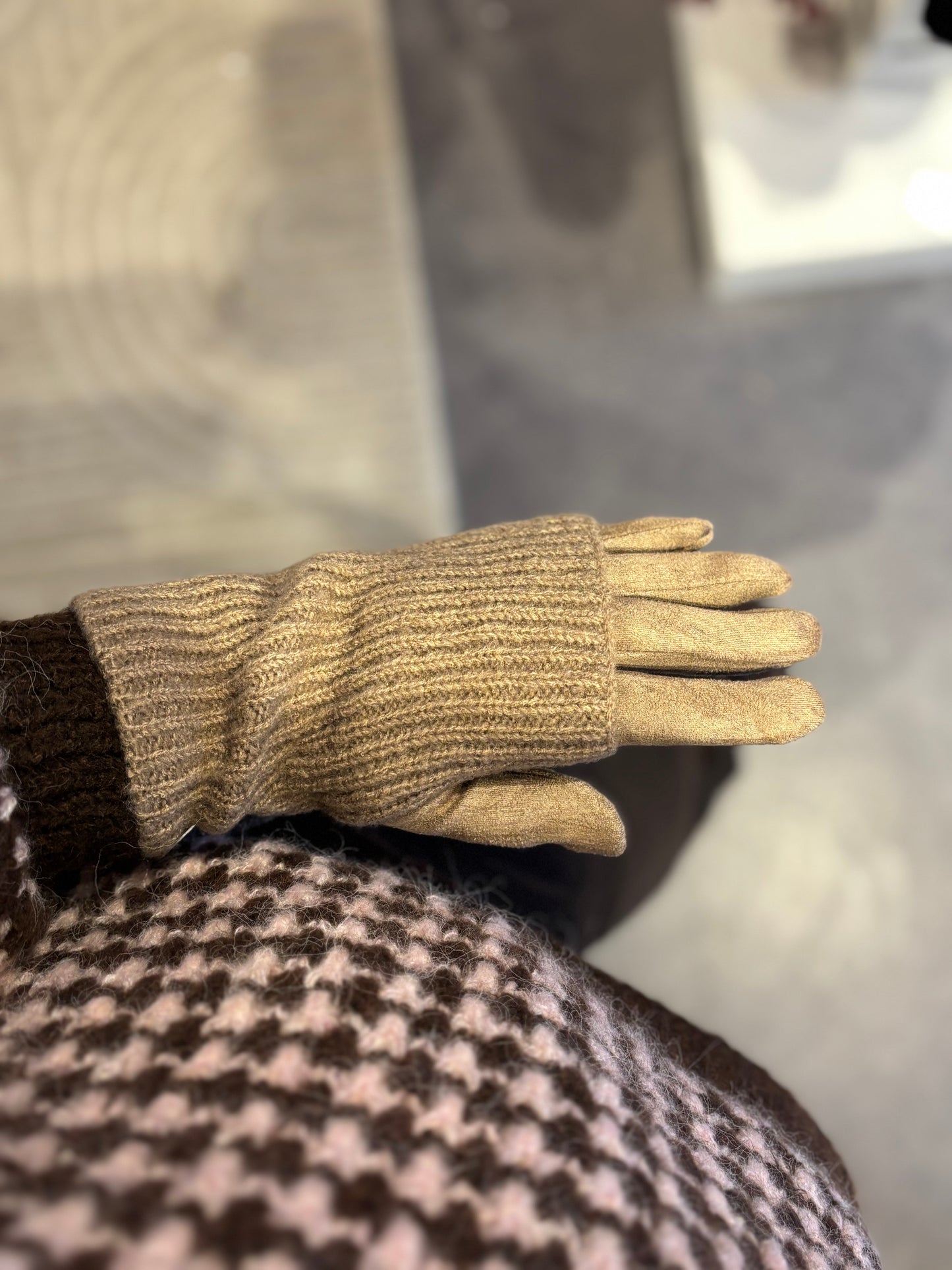 Gants mitaine 3 en 1 taupe