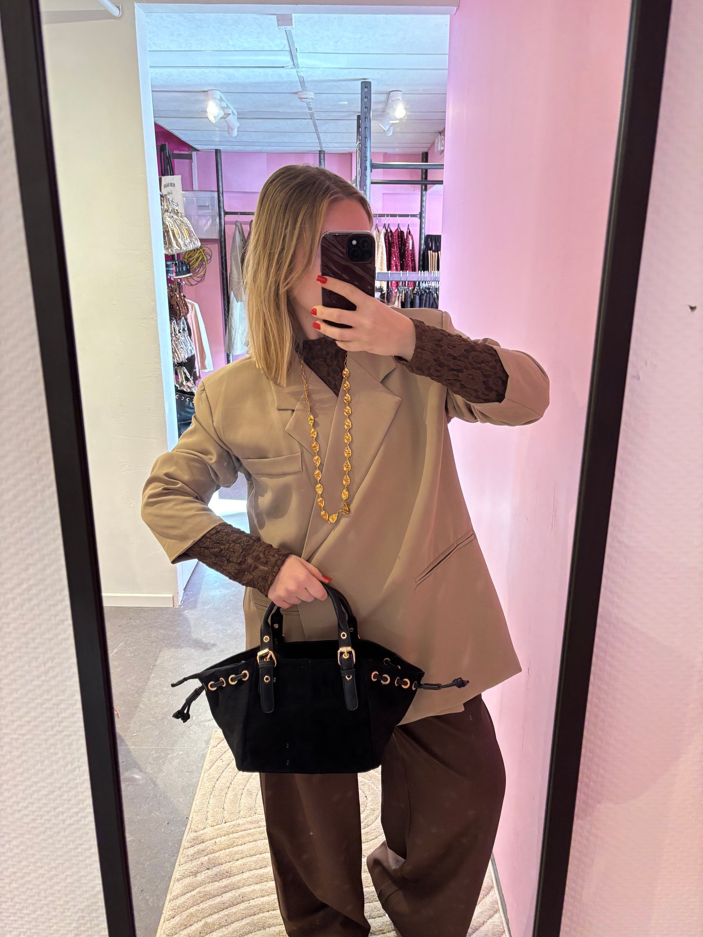 Petit Sac Sana suédine noir