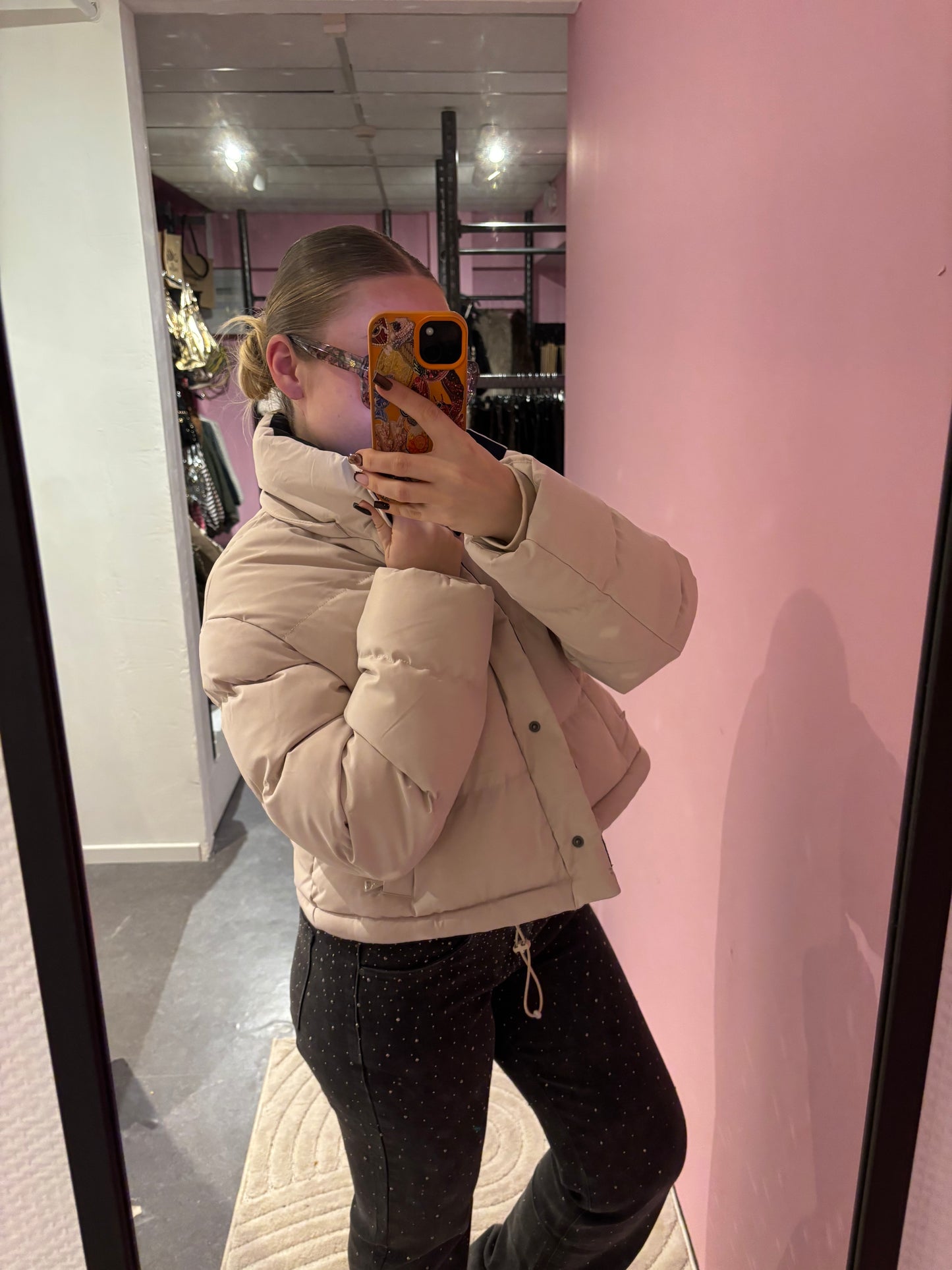 Doudoune 3 en 1 beige et intérieur noir