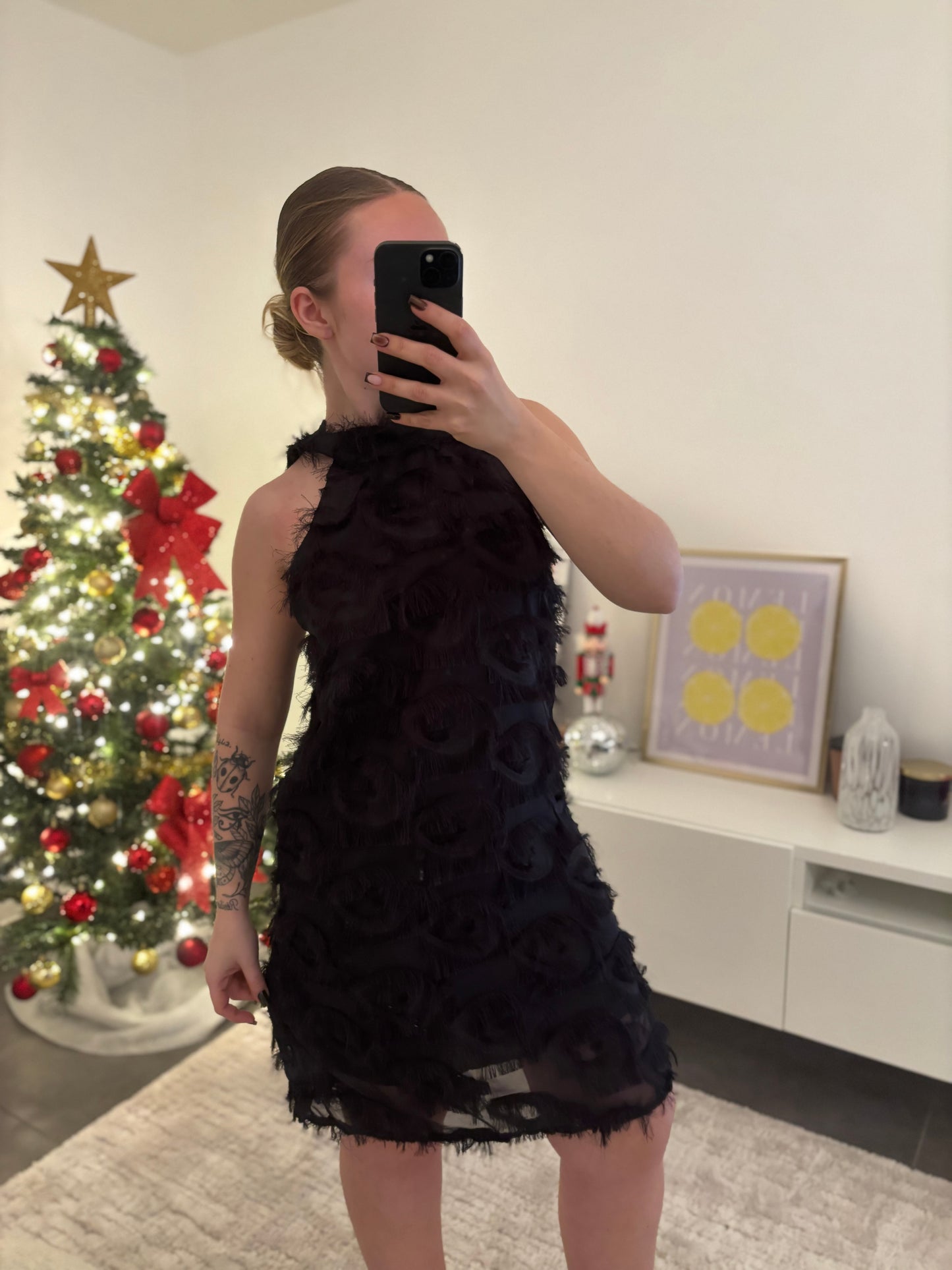 Robe à volants noire