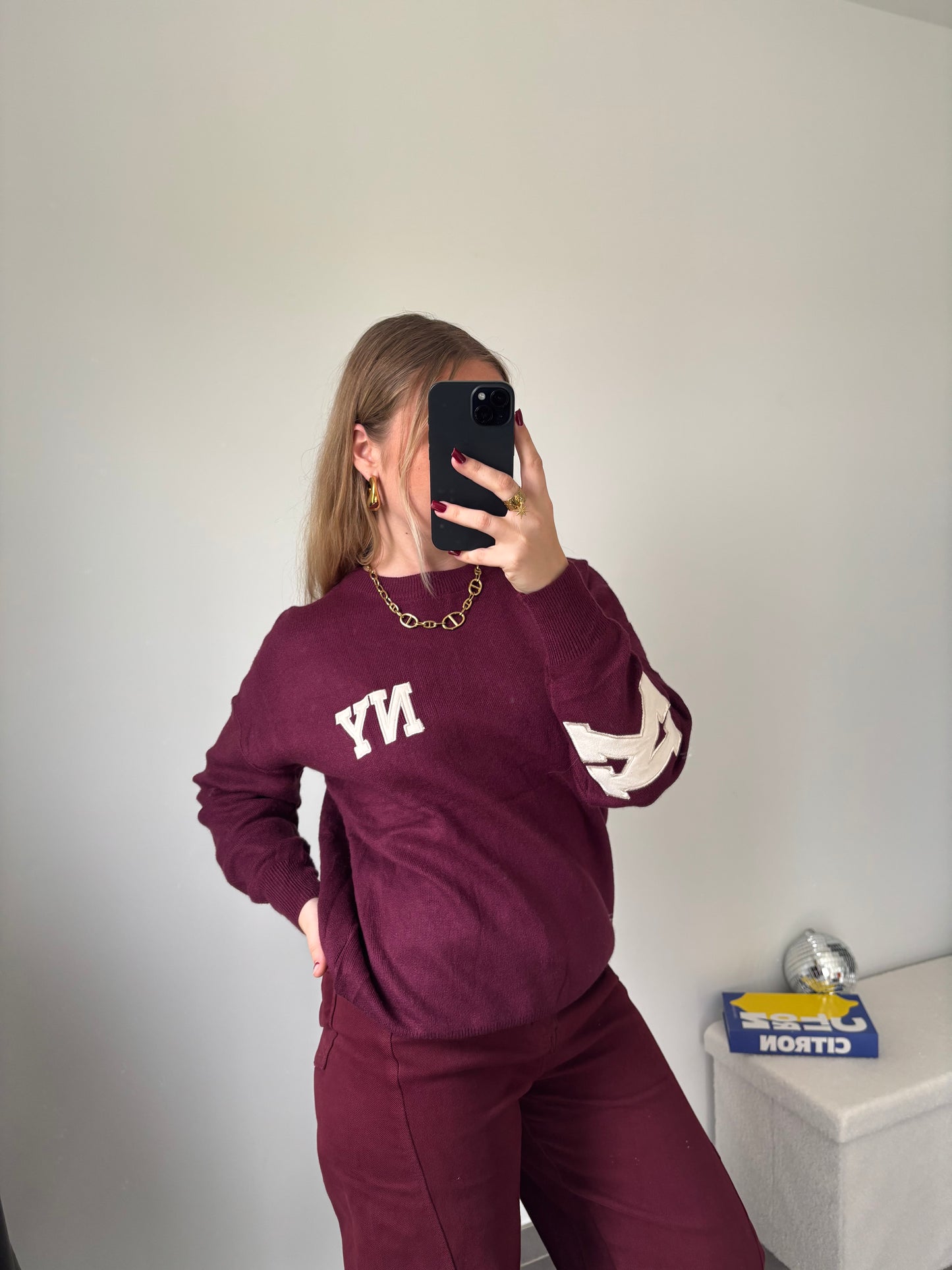 Pull NY bordeaux