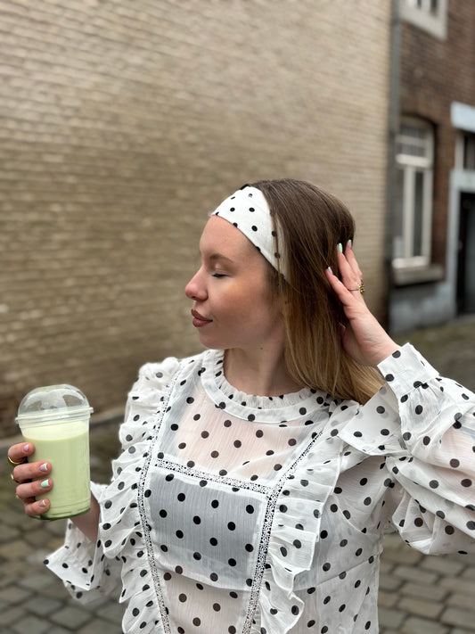 Bandeau à pois blancs