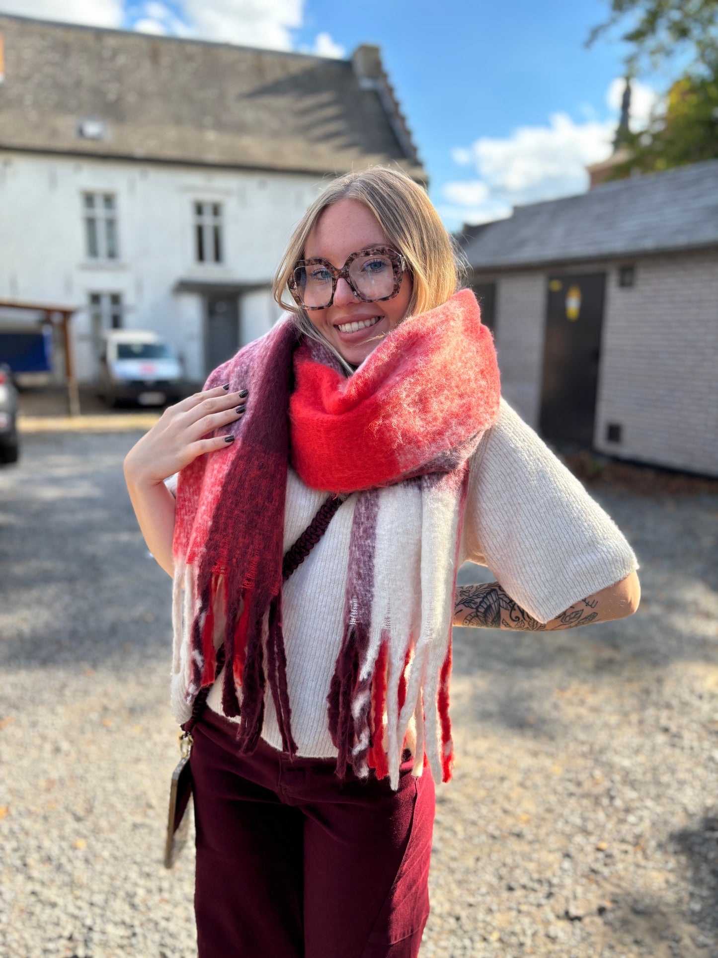 Écharpe Auburn Rouge Personnalisable