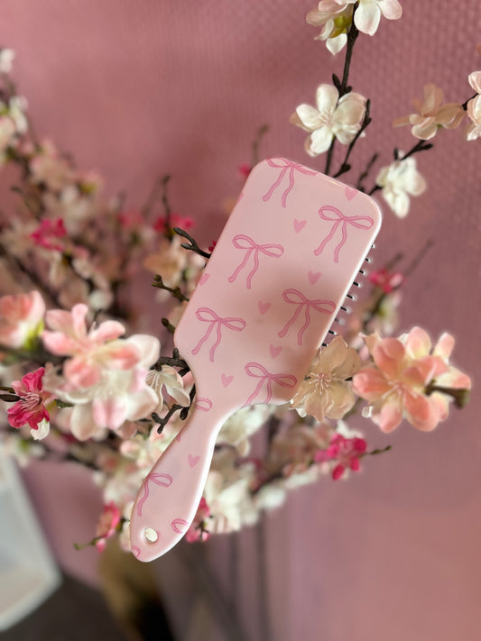 Brosse cheveux Noeuds roses