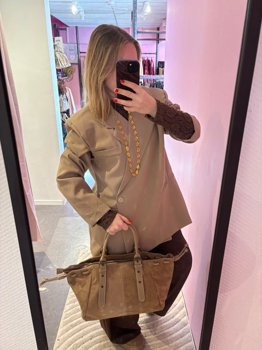 Grand Sac Sana suédine Taupe