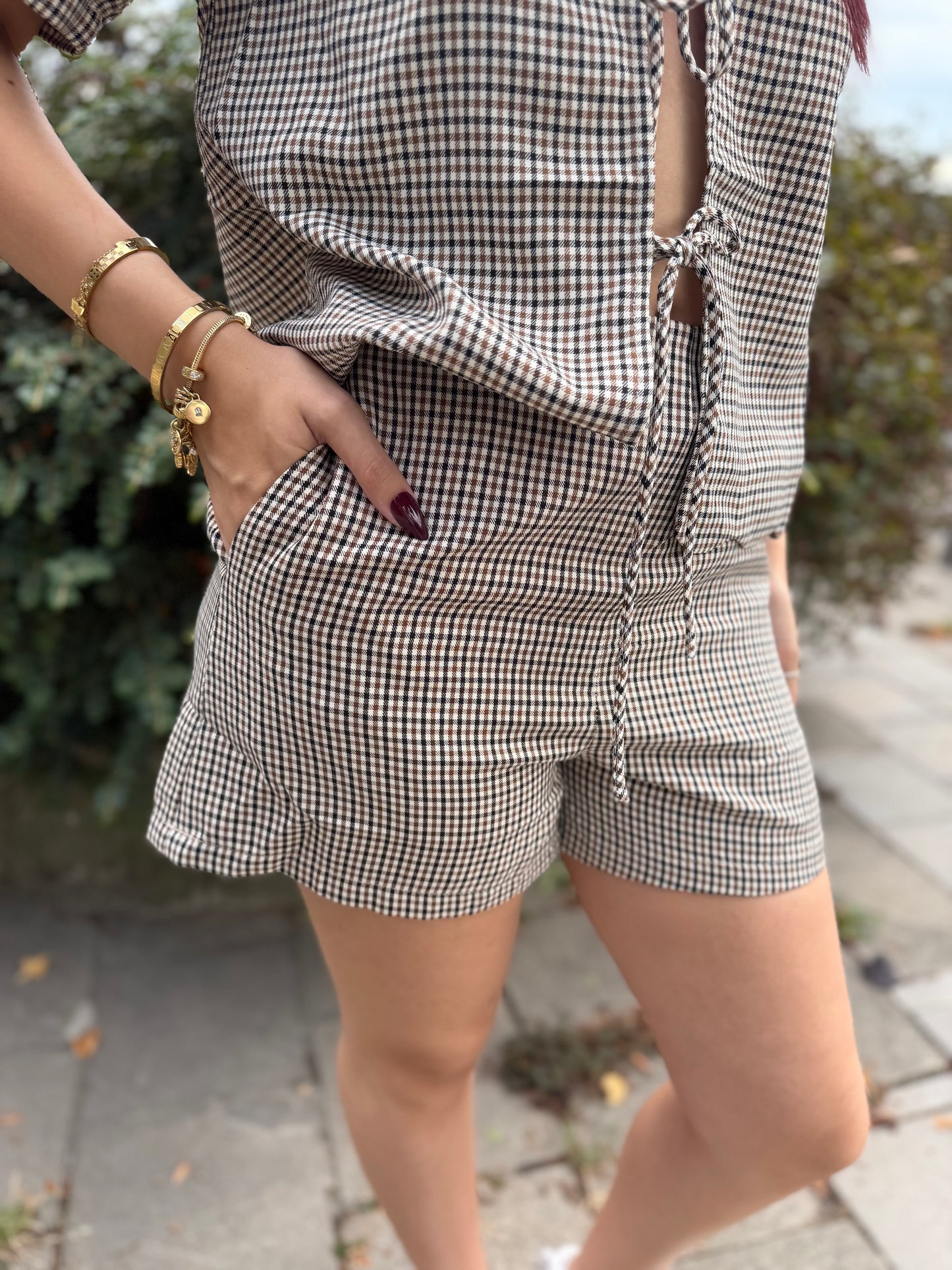 Short Taylor à carreaux