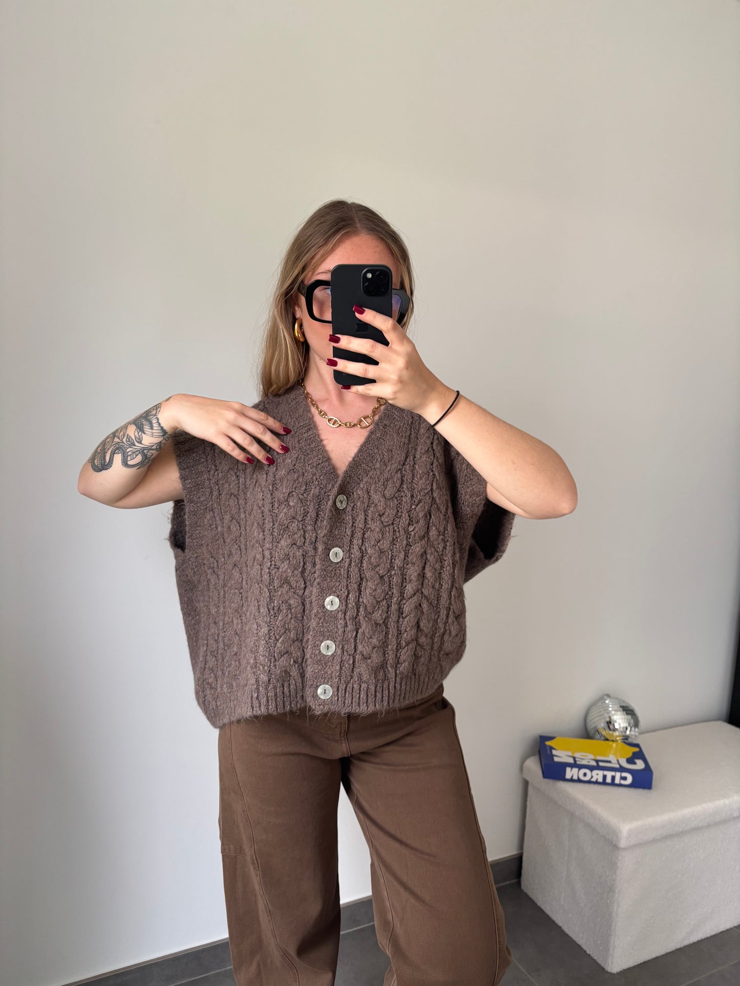 Gilet Lily Taupe