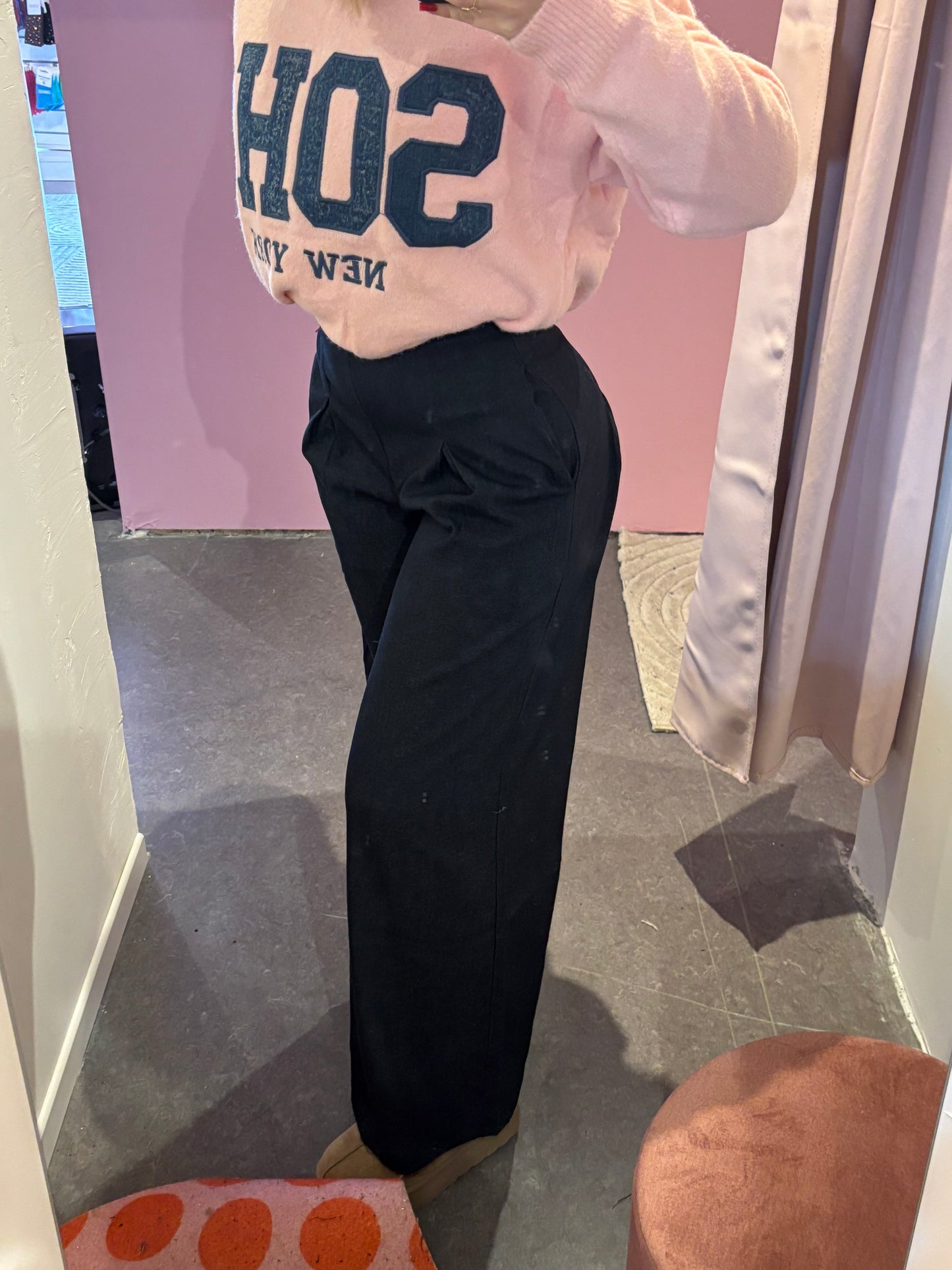 Pantalon classique droit bleu bic