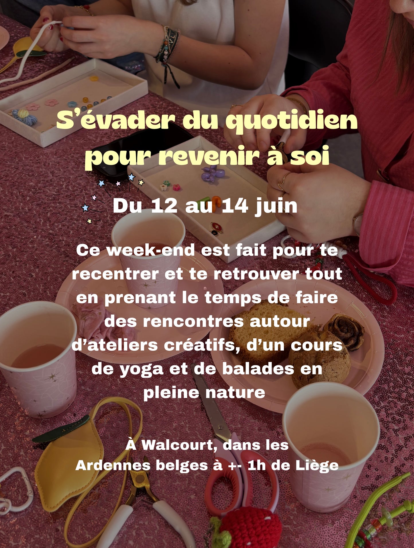 Retraite créative 100% féminine : Dopamine Week-end 12-14 juin 🌈☀️💖