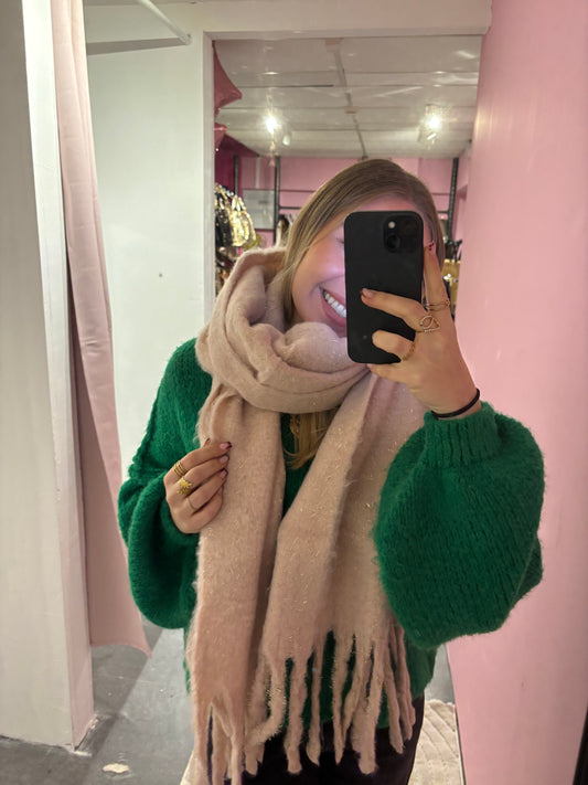 Écharpe Paillettes Rose Personnalisable