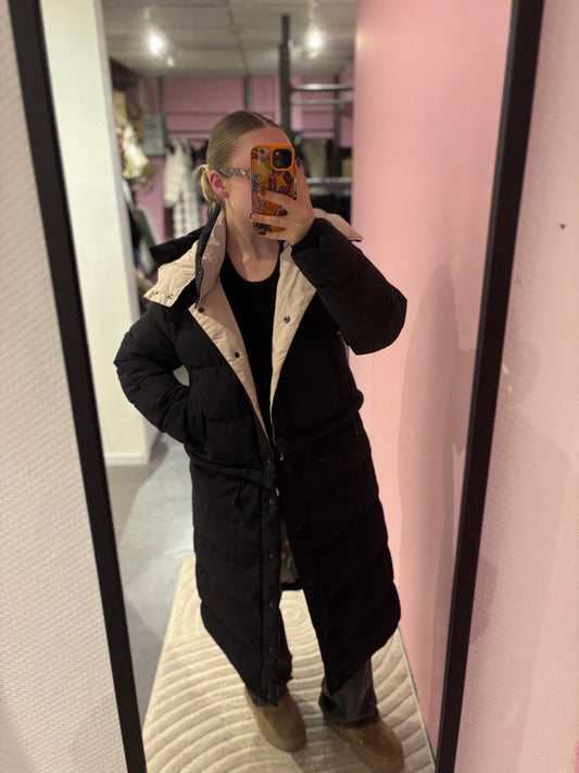 Doudoune 3 en 1 noire et intérieur beige