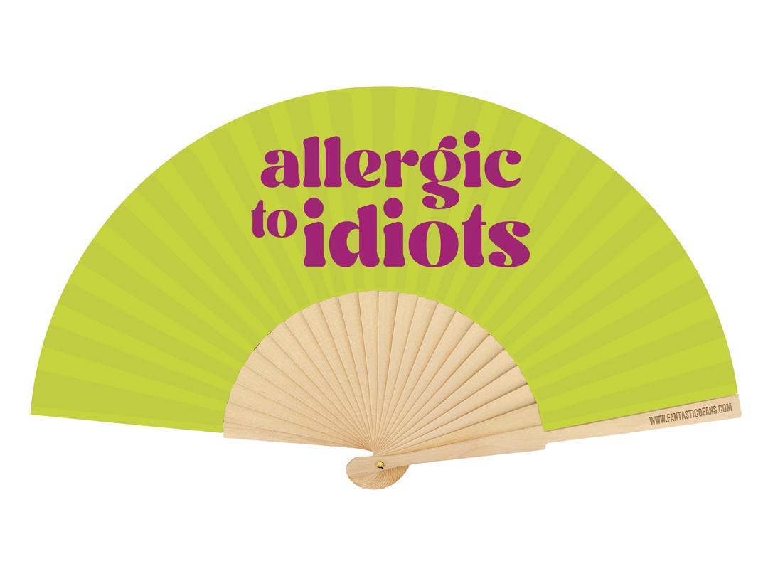 Éventail "Allergique aux idiots"